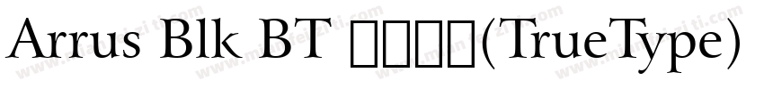 Arrus Blk BT 常规斜体(TrueType) (mfgpct字体转换